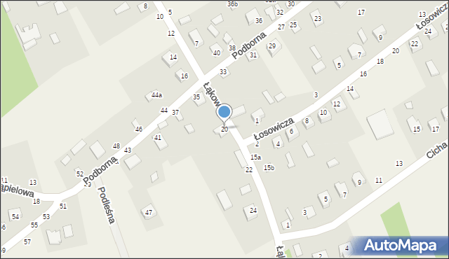 Janów Podlaski, Łąkowa, 20, mapa Janów Podlaski