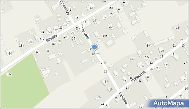 Janów Podlaski, Łąkowa, 8a, mapa Janów Podlaski