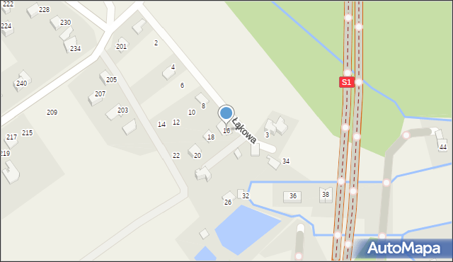 Janowice, Łąkowa, 16, mapa Janowice