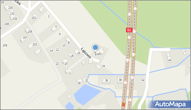 Janowice, Łąkowa, 3, mapa Janowice