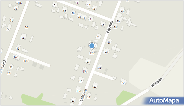Janowiec Wielkopolski, Łąkowa, 17b, mapa Janowiec Wielkopolski