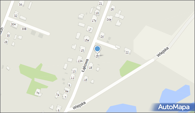 Janowiec Wielkopolski, Łąkowa, 20, mapa Janowiec Wielkopolski