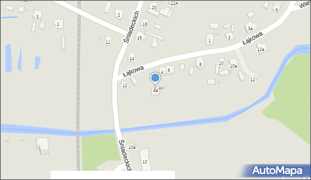 Janowiec Wielkopolski, Łąkowa, 4a, mapa Janowiec Wielkopolski