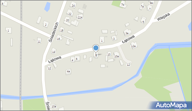 Janowiec Wielkopolski, Łąkowa, 8, mapa Janowiec Wielkopolski