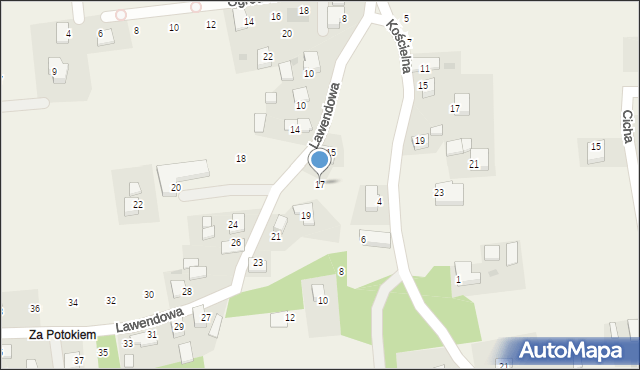Jaśkowice, Lawendowa, 17, mapa Jaśkowice