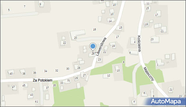 Jaśkowice, Lawendowa, 26, mapa Jaśkowice