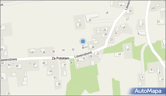 Jaśkowice, Lawendowa, 30, mapa Jaśkowice