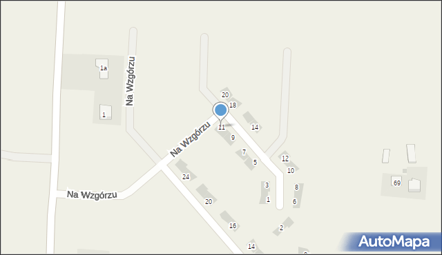 Jastków, Lawendowe Wzgórze, 11, mapa Jastków