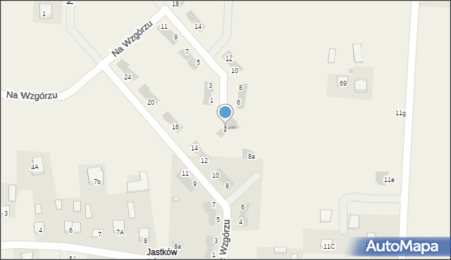 Jastków, Lawendowe Wzgórze, 2, mapa Jastków