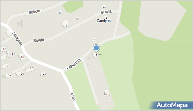 Jastrzębie-Zdrój, Łabędzia, 8, mapa Jastrzębie-Zdrój