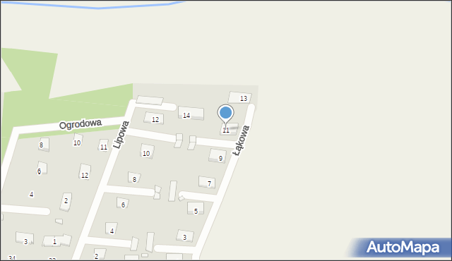 Jastrzębiec, Łąkowa, 11, mapa Jastrzębiec