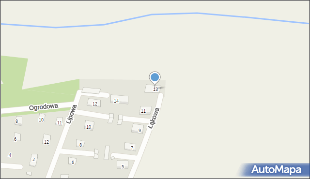 Jastrzębiec, Łąkowa, 13, mapa Jastrzębiec