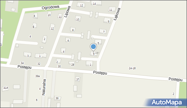 Jastrzębiec, Łąkowa, 3, mapa Jastrzębiec