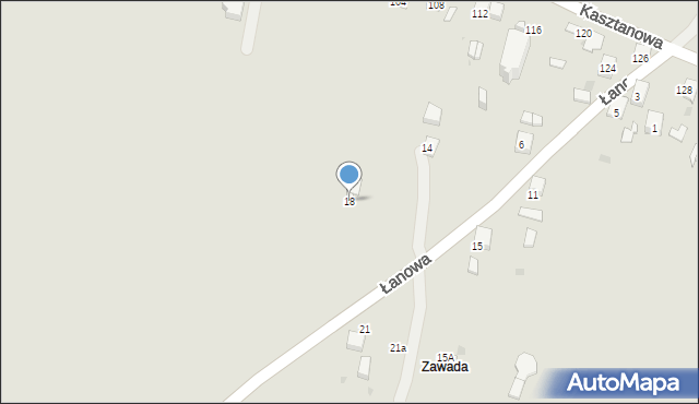 Jaworzno, Łanowa, 18, mapa Jaworzno