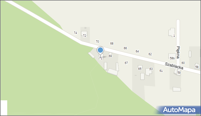 Jednaczewo, Łąkowa, 71, mapa Jednaczewo