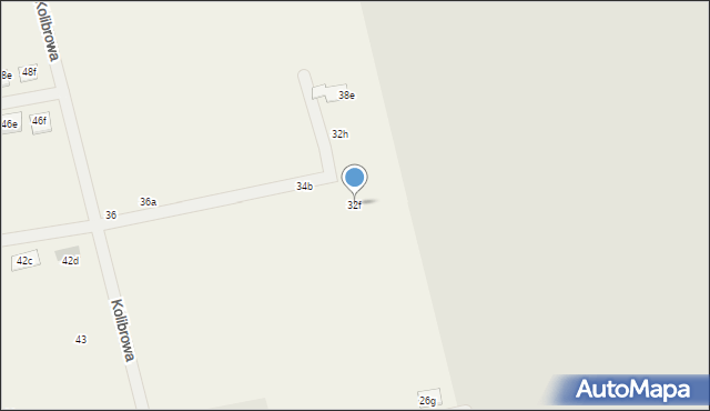 Jędrzychów, Łabędzia, 32f, mapa Jędrzychów