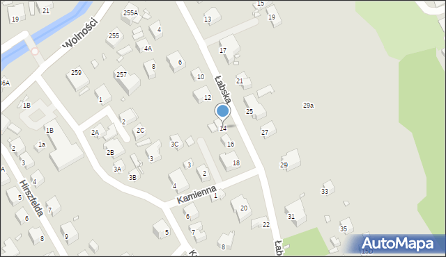 Jelenia Góra, Łabska, 14, mapa Jelenia Góra
