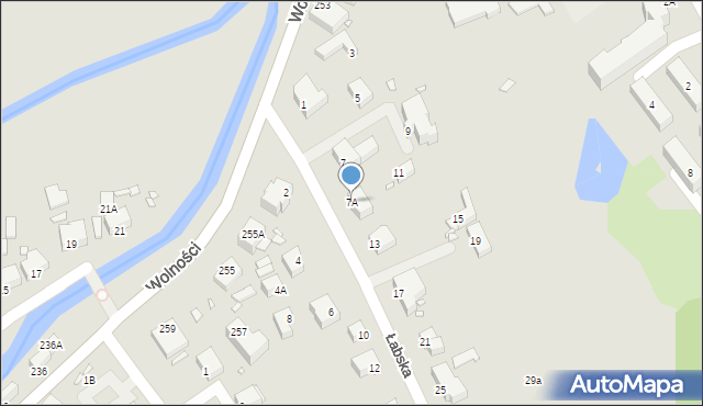 Jelenia Góra, Łabska, 7A, mapa Jelenia Góra