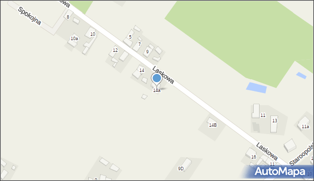 Jełowa, Laskowa, 14a, mapa Jełowa