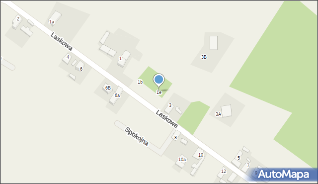 Jełowa, Laskowa, 1e, mapa Jełowa