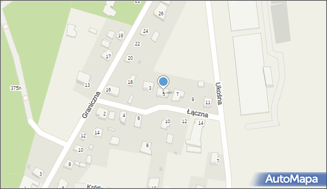 Jeziorki, Łączna, 5, mapa Jeziorki