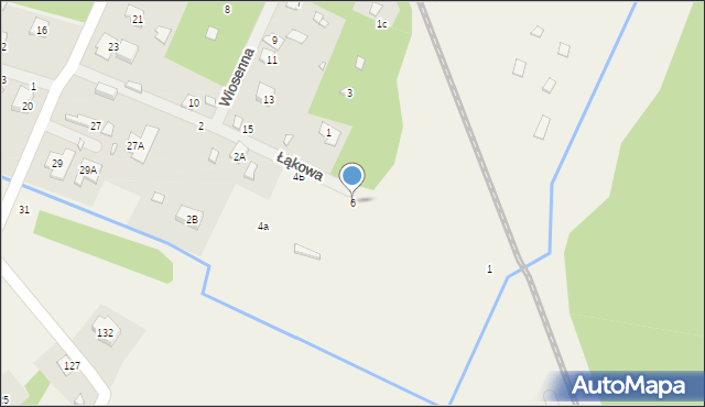 Jeziórko, Łąkowa, 6, mapa Jeziórko