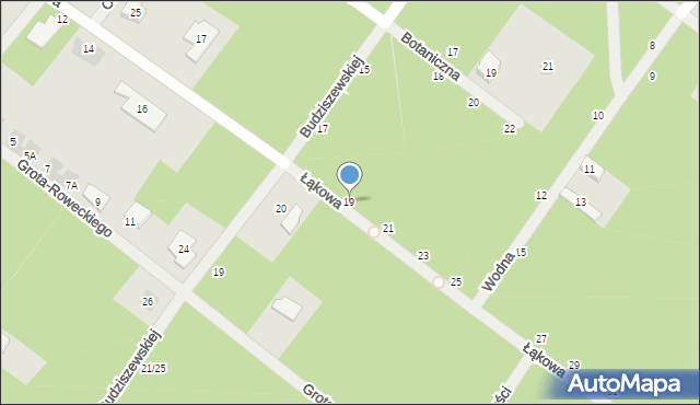 Józefów, Łąkowa, 19, mapa Józefów