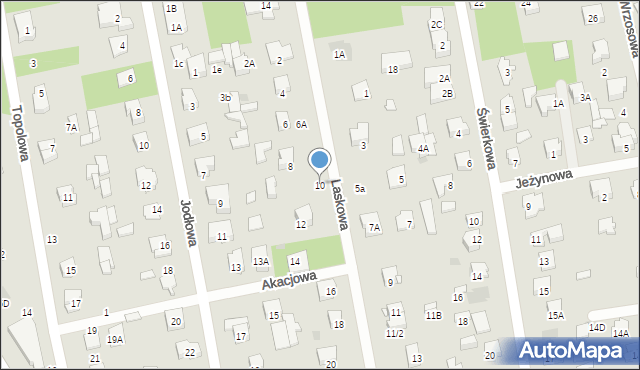 Józefów, Laskowa, 10, mapa Józefów