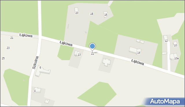 Junoszyno, Łąkowa, 11, mapa Junoszyno