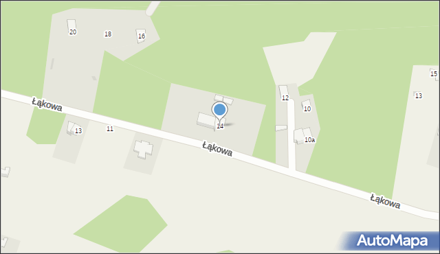 Junoszyno, Łąkowa, 14, mapa Junoszyno