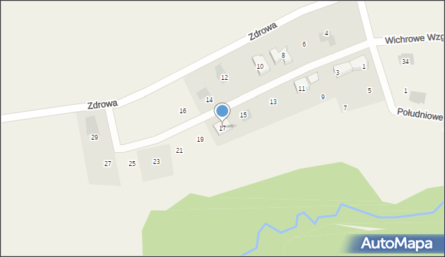 Juszkowo, Lazurowe Wzgórza, 17, mapa Juszkowo