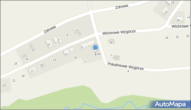 Juszkowo, Lazurowe Wzgórza, 5, mapa Juszkowo