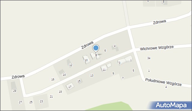 Juszkowo, Lazurowe Wzgórza, 8, mapa Juszkowo