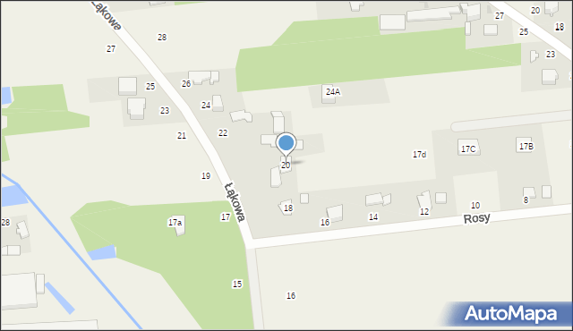 Kałęczyn, Łąkowa, 20, mapa Kałęczyn