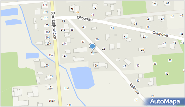 Kałęczyn, Łąkowa, 31, mapa Kałęczyn