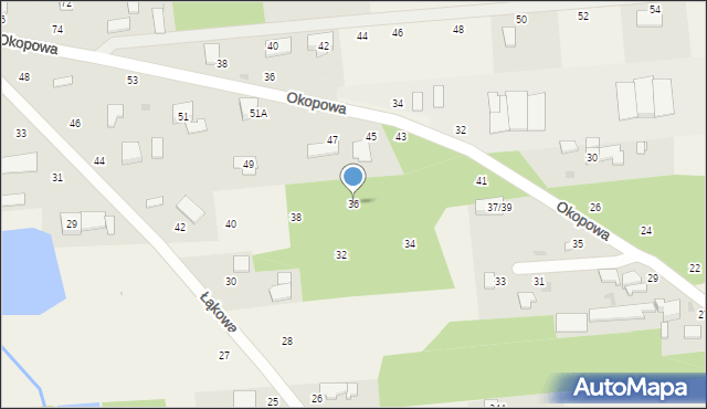 Kałęczyn, Łąkowa, 36, mapa Kałęczyn
