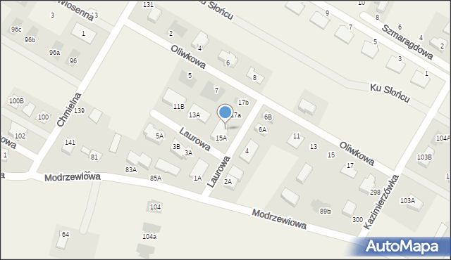 Kalinówka, Laurowa, 15B, mapa Kalinówka
