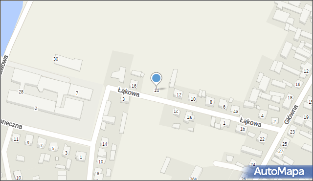 Kamieniec, Łąkowa, 14, mapa Kamieniec