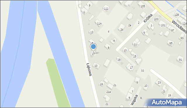 Kamieniec Wrocławski, Łąkowa, 17, mapa Kamieniec Wrocławski