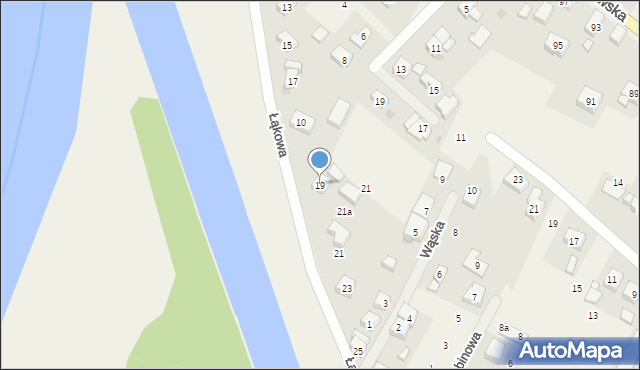 Kamieniec Wrocławski, Łąkowa, 19, mapa Kamieniec Wrocławski