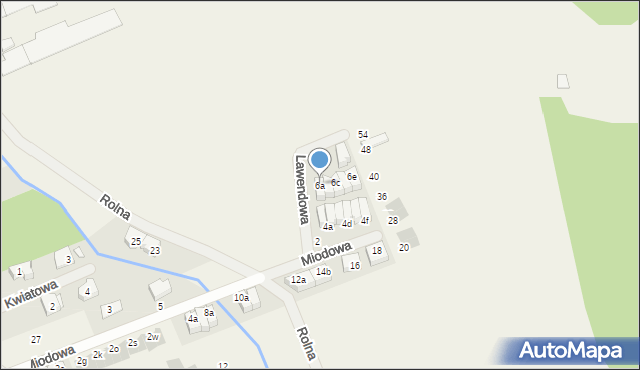 Kamieniec Wrocławski, Lawendowa, 6a, mapa Kamieniec Wrocławski