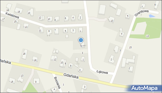 Karczemki, Łąkowa, 5, mapa Karczemki