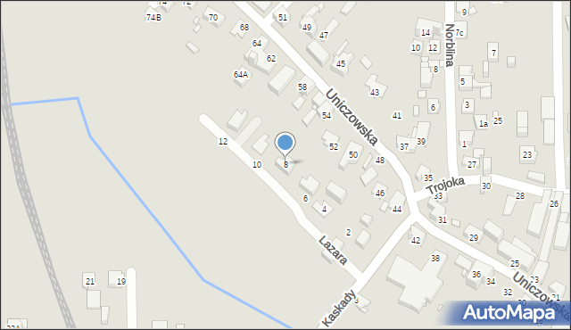 Katowice, Lazara Alojzego, ks., 8, mapa Katowic