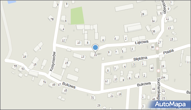 Kędzierzyn-Koźle, Łąkowa, 11, mapa Kędzierzyna-Koźle