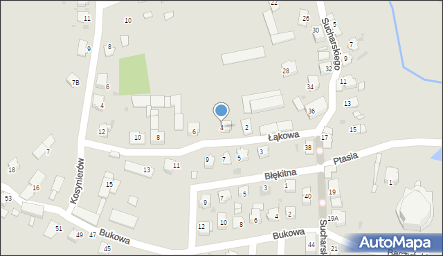 Kędzierzyn-Koźle, Łąkowa, 4, mapa Kędzierzyna-Koźle