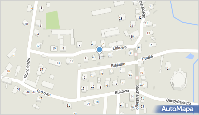 Kędzierzyn-Koźle, Łąkowa, 5, mapa Kędzierzyna-Koźle