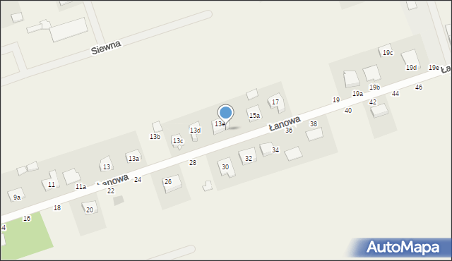 Kicin, Łanowa, 15, mapa Kicin