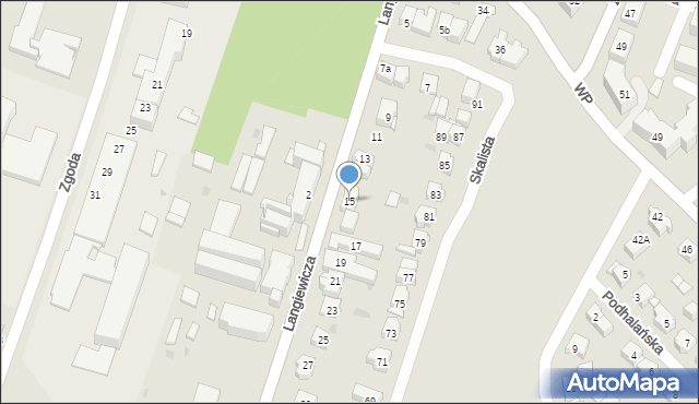 Kielce, Langiewicza Mariana, gen., 15, mapa Kielc