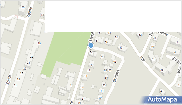 Kielce, Langiewicza Mariana, gen., 7a, mapa Kielc
