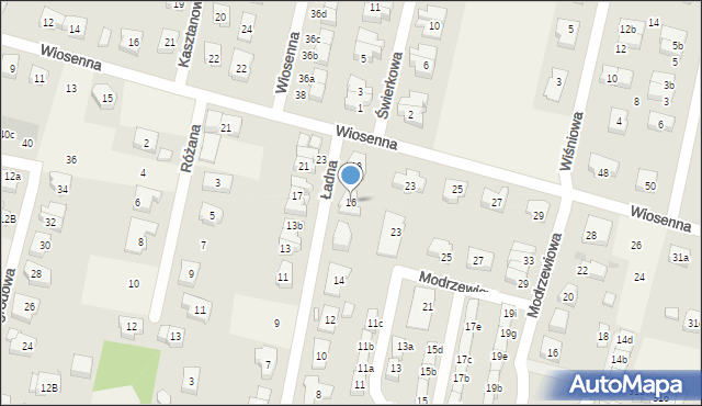 Kiełczów, Ładna, 16, mapa Kiełczów